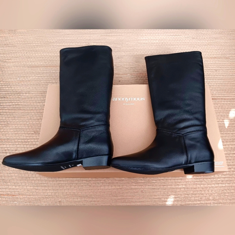 Black Leather High Boots - Picture 4 of 8